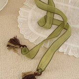 100% Linen Tassel Neck Tie