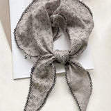 Lace Trim Paisley Bandana Scarf