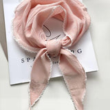 Lace Trim Paisley Bandana Scarf