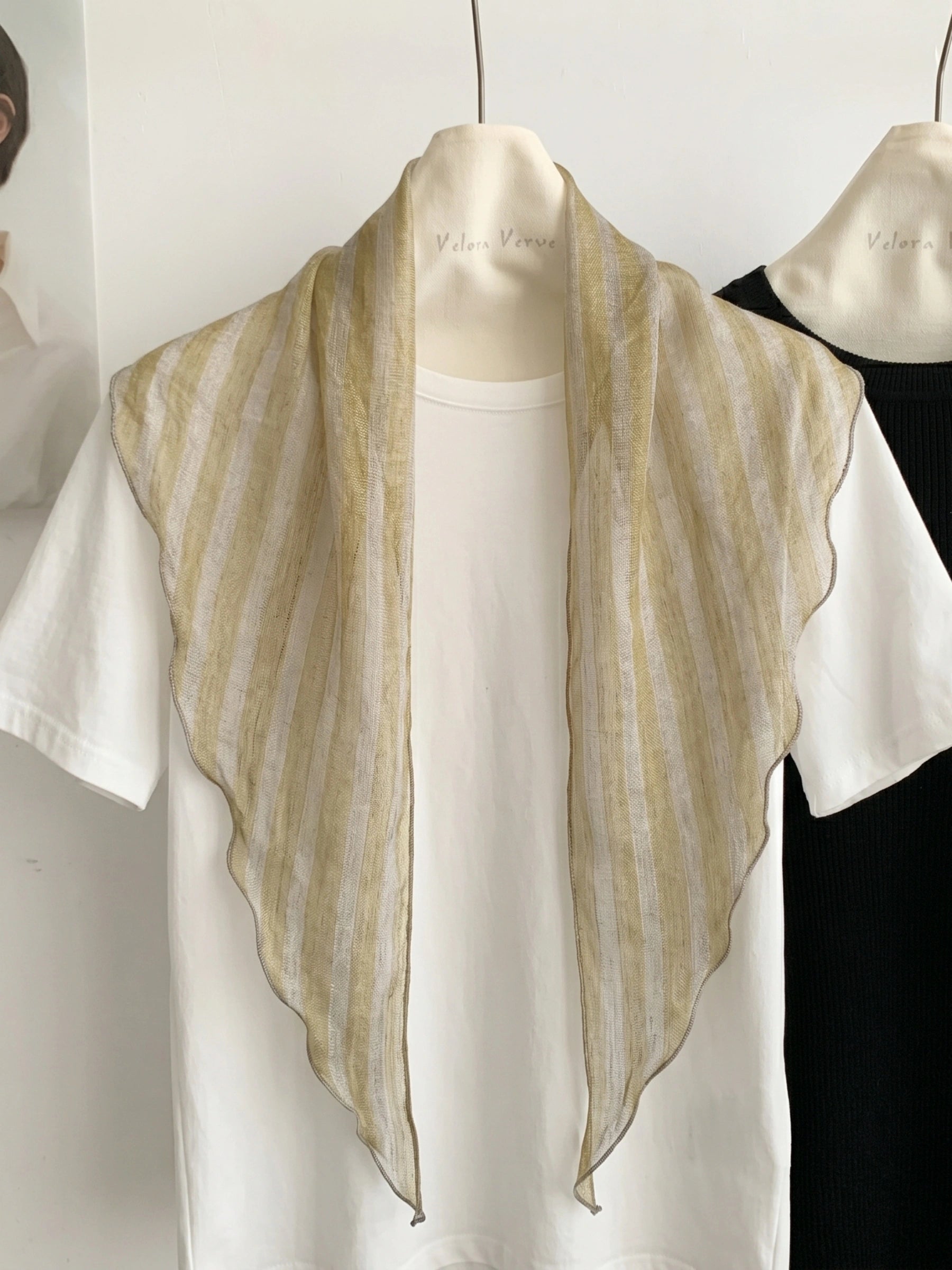 100% Linen Triangular Scarf