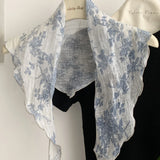 100% Linen Triangular Scarf
