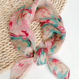 Linen Watercolor Print Bandana Scarf