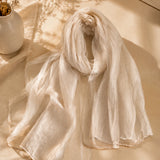 Silk Blend Solid Scarf