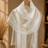 Silk Blend Solid Scarf