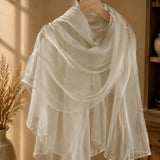 Silk Blend Solid Scarf