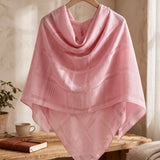 Silk Blend Plaid Triangle Scarf