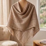 Silk Blend Plaid Triangle Scarf
