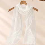 100% Silk Sheer Long Scarf