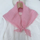 Retro Plaid Square Linen Scarf