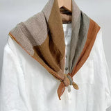 Retro Plaid Square Scarf