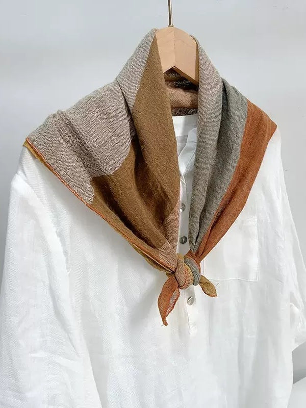 Retro Plaid Square Scarf