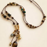 Tiger's Eye Drop Charm Necklace