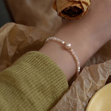 Moonstone & Pearl Beaded Bracelet