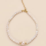 Moonstone & Pearl Beaded Bracelet