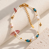 Mixed Gemstone Multi-Strand Wristlet