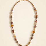 Natural Stone Beaded Pendant Necklace