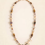 Natural Stone Beaded Pendant Necklace
