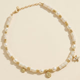 Natural Seashell Starfish Pendant Pearl Necklace