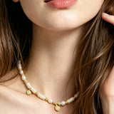Natural Seashell Starfish Pendant Pearl Necklace