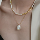 Natural Pearl Pendant Necklace