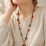 Artisan Mixed Bead Long Necklace