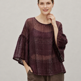 100% Linen Oversized 3/4 Sleeve Top