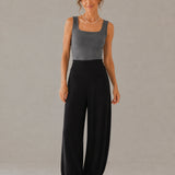 Wool Wide-Waistband Button-Detail Balloon Pants