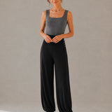 Wool Wide-Waistband Button-Detail Balloon Pants