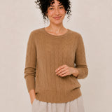 Cashmere Cable-Knit Crewneck Sweater