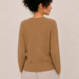 Cashmere Cable-Knit Crewneck Sweater