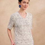 Linen Cotton Knit T-Shirt