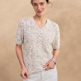 Linen Cotton Knit T-Shirt
