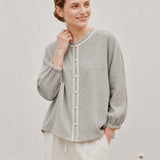 Linen Grey V-Neck Shirt