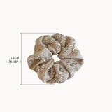 Linen Hand-Beaded Hair Scrunchie