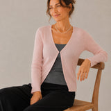 Wool V-Neck Ribbed Cardigan