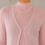 Wool V-Neck Ribbed Cardigan