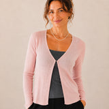Wool V-Neck Ribbed Cardigan