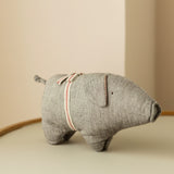100% Linen Piggy Throw Pillow Doll