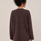Alpaca Oversized Open-Front Cardigan with Pockets