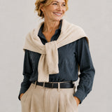 Yarn-Dyed Striped Linen Collared Shirt