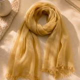 Rayon Blend Sheer Gauze Scarf