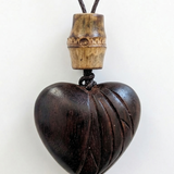Retro Boho Wooden Heart-Shape Necklace
